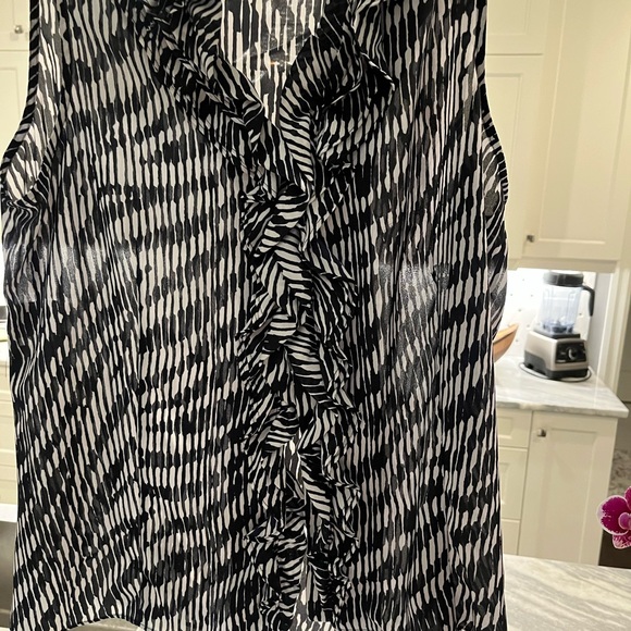 Anne Klein top black and white size xl - Picture 6 of 17